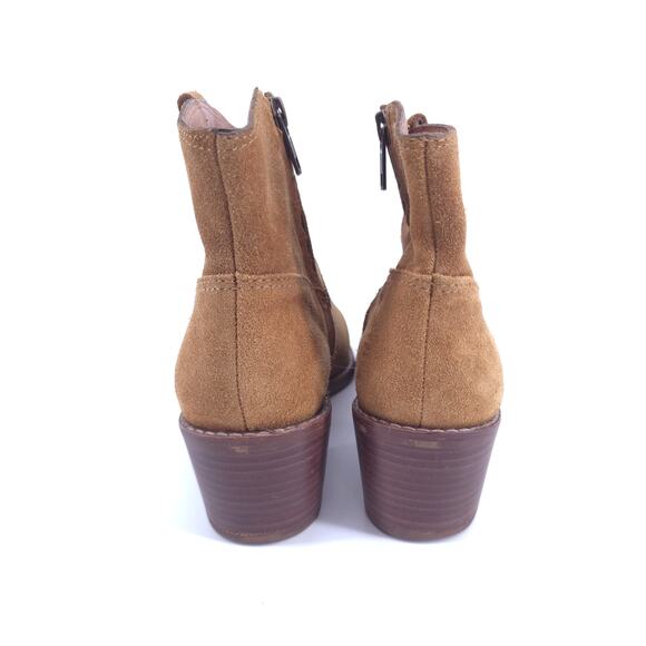 Madewell Hailie Bootie Equestian Brown Suede Western Cowgirl PointedToe 7 AA780 - Picture 7 of 9